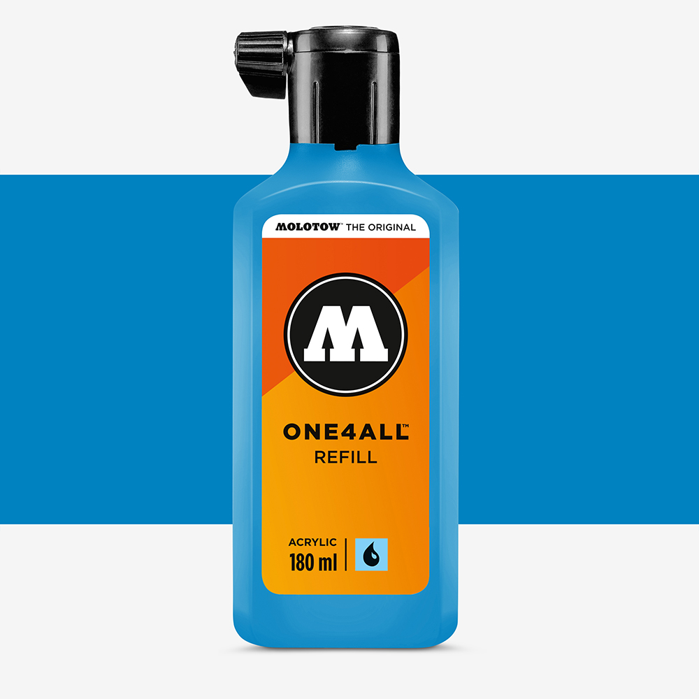 Molotow : One4All : Acrylic Paint Refill : 180ml : Shock Blue 230
