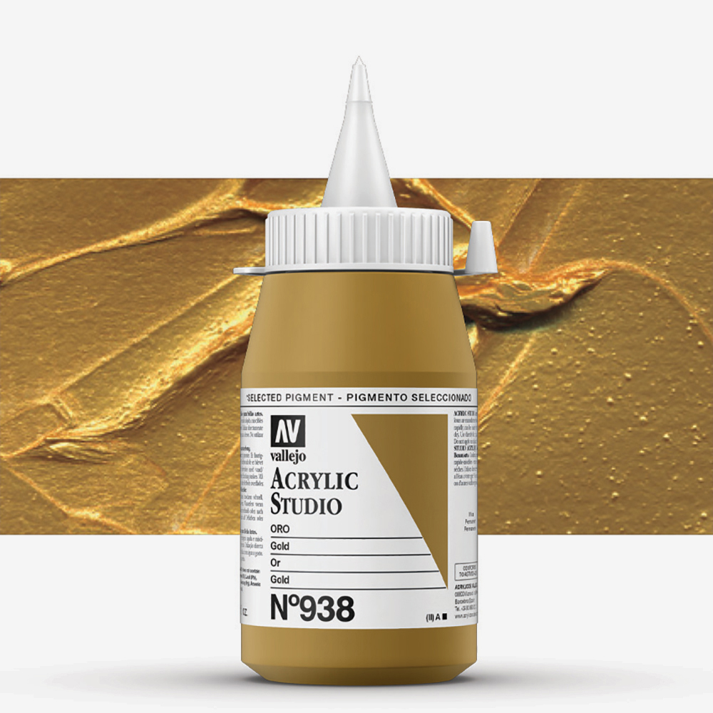 Vallejo : Studio Acrylic Paint : 500ml : Gold