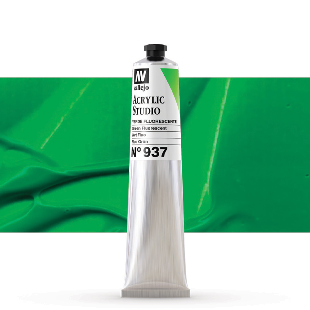 AV Studio Acrylic : 60ml Green Fluorescent