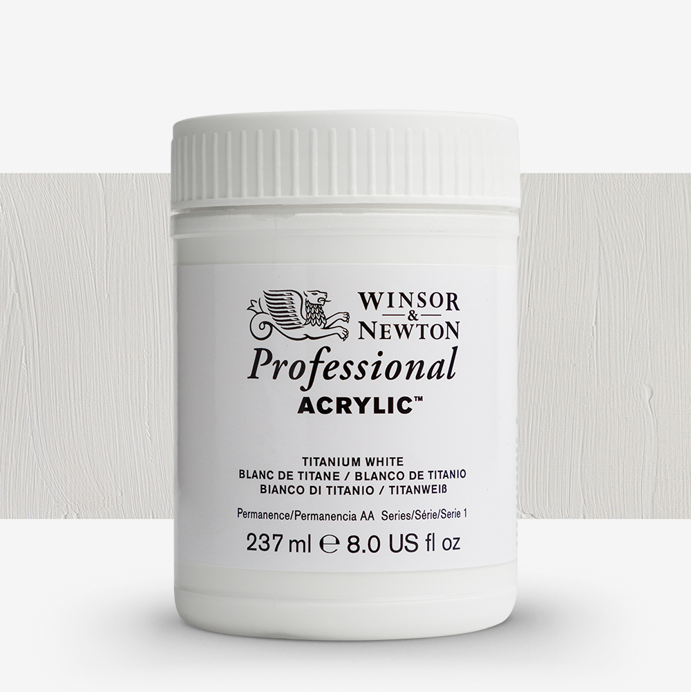 Winsor & Newton : Professional : Acrylic Paint : 237ml : Titanium White