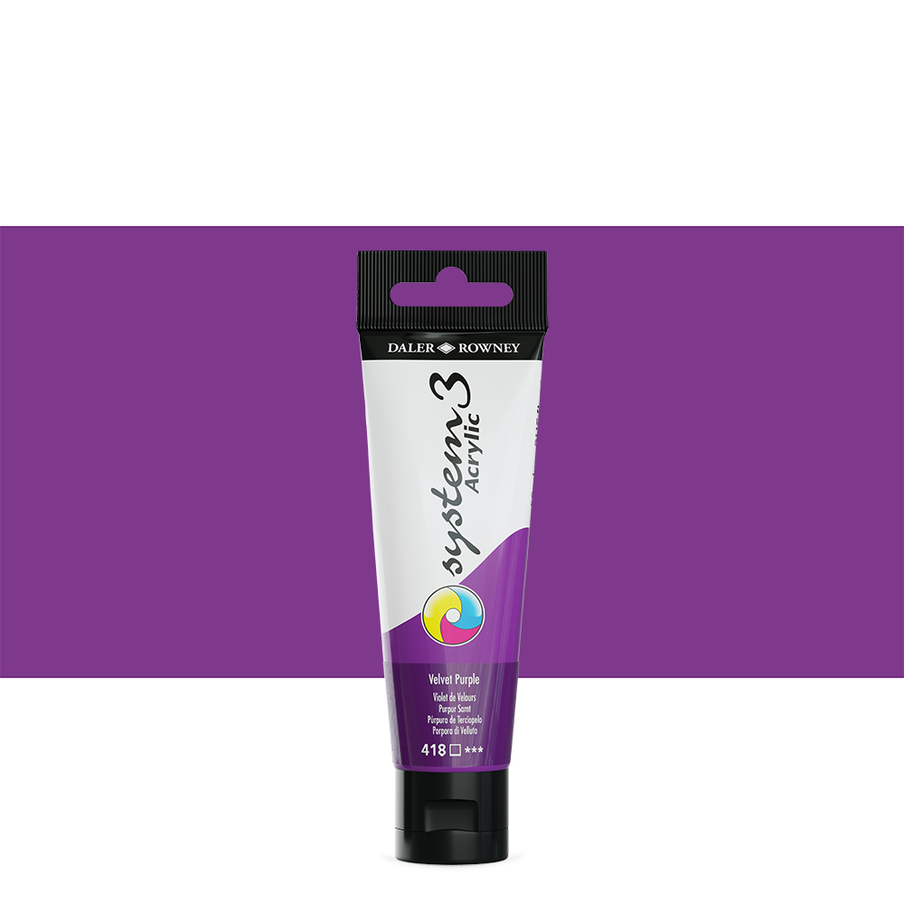 Daler Rowney : System 3 Acrylic Paint : 59ml : Velvet Purple