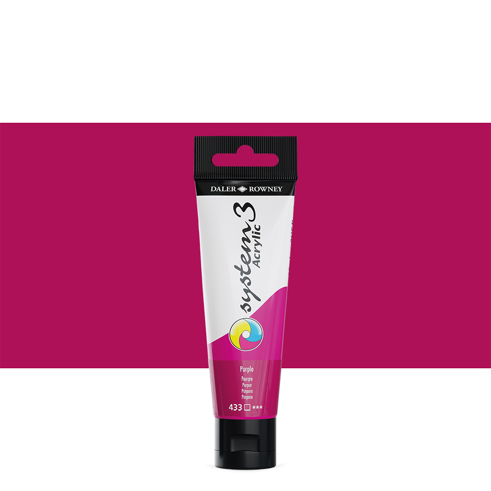 Daler Rowney : System 3 Acrylic Paint : 59ml : Purple