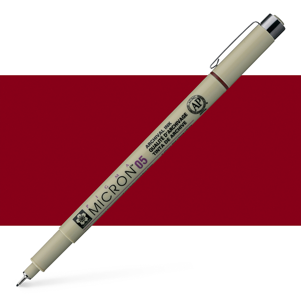 Sakura : Pigma : Micron Pen 05 : Burgundy : 0.45 mm