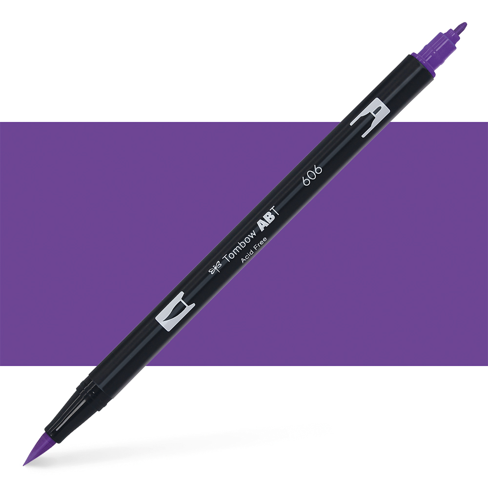 Tombow : Dual Tip Blendable Brush Pen : Violet
