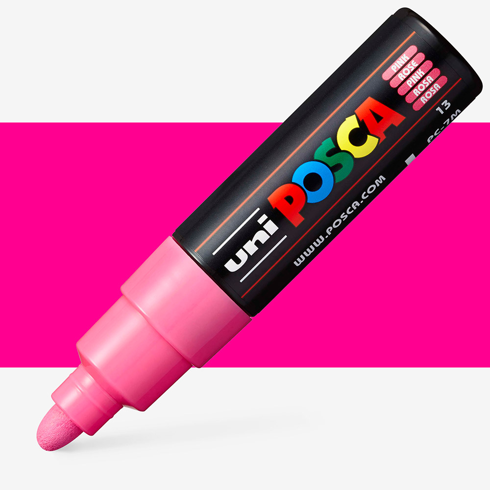 Uni : Posca Marker : PC-7M : Bullet Tip : 4.5 - 5.5mm : Pink