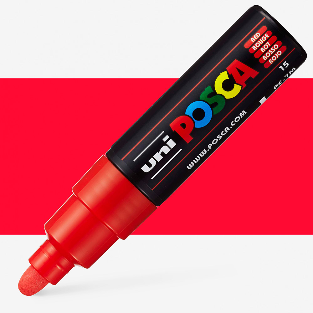 Uni : Posca Marker : PC-7M : Bullet Tip : 4.5 - 5.5mm : Red