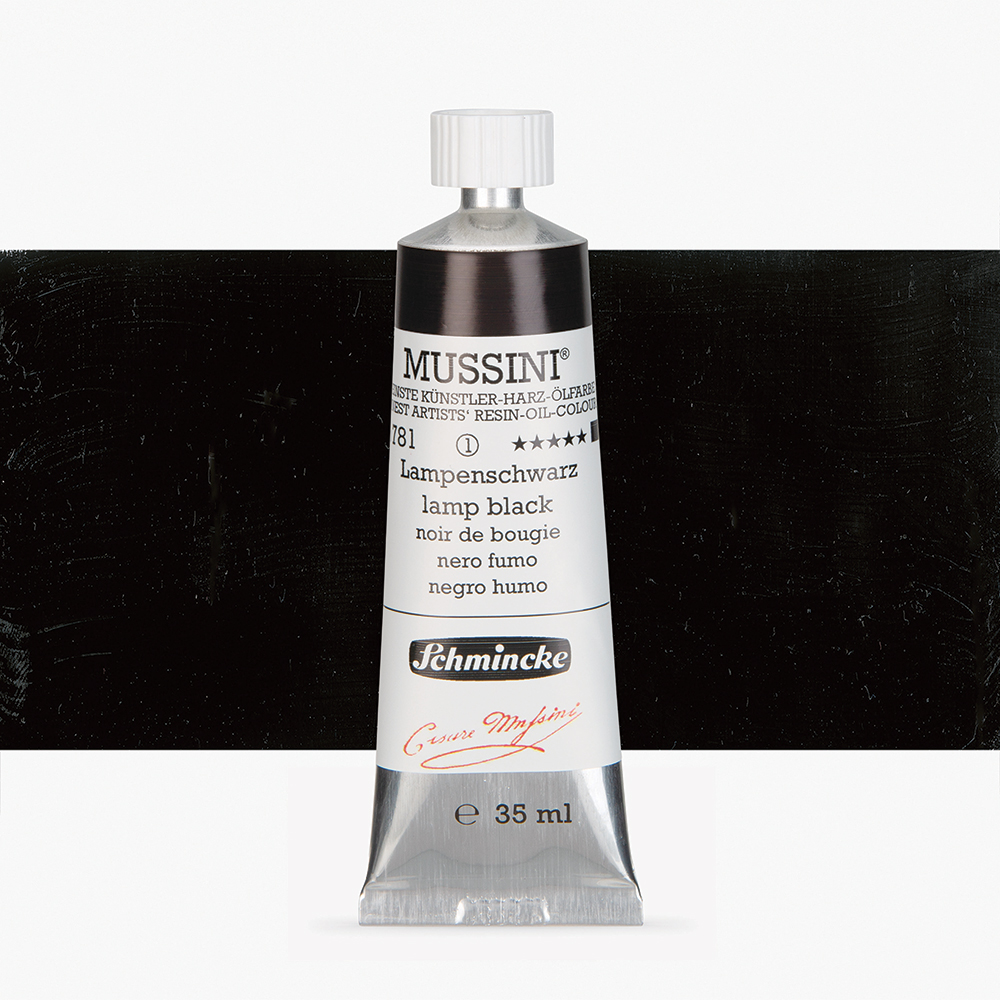 Schmincke : Mussini Oil Paint : 35ml : Lamp Black
