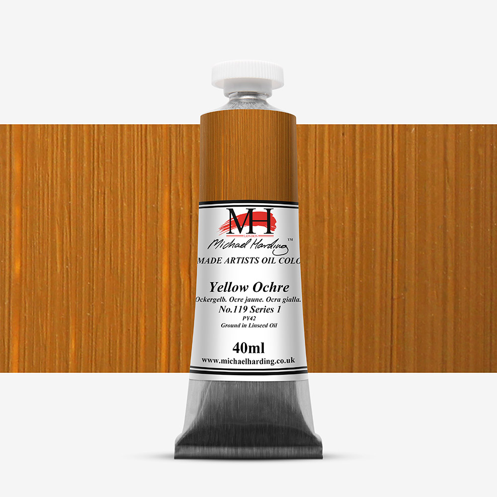 Michael Harding : Oil Paint : 40ml : Yellow Ochre