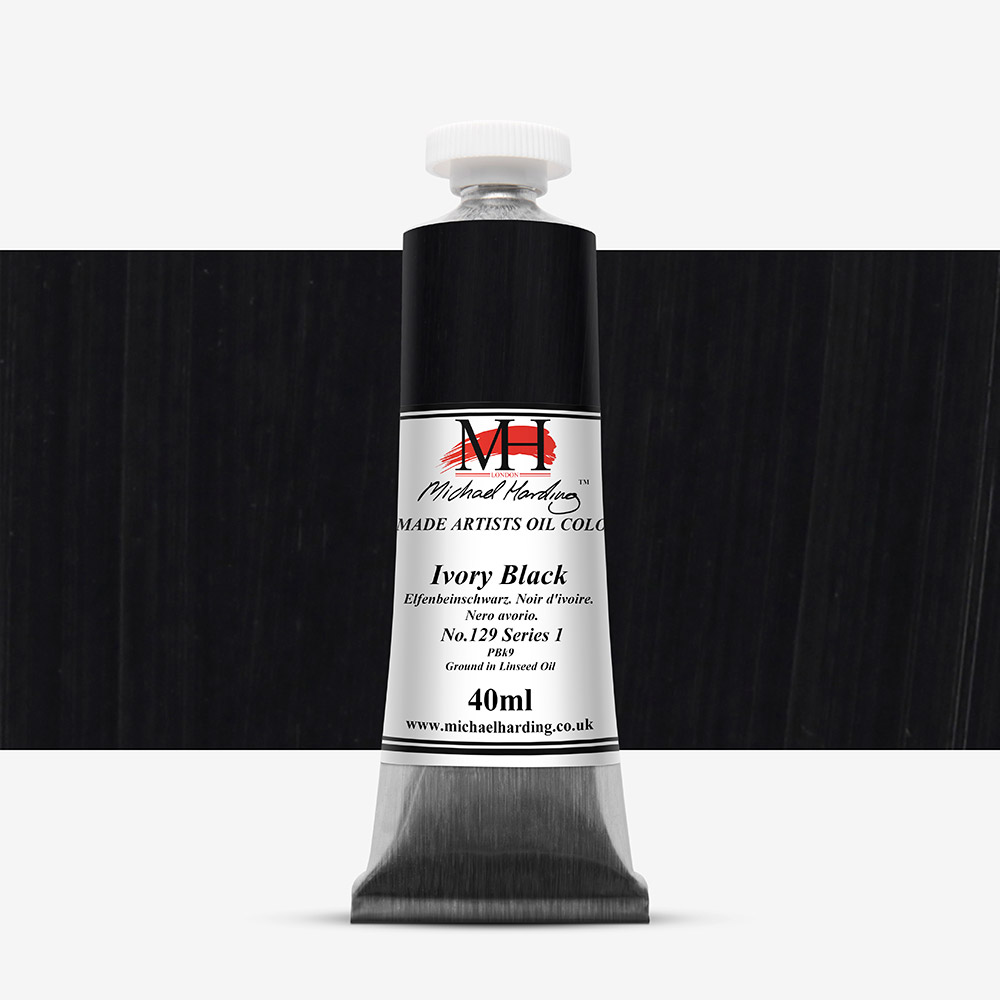 Michael Harding : Oil Paint : 40ml : Ivory Black