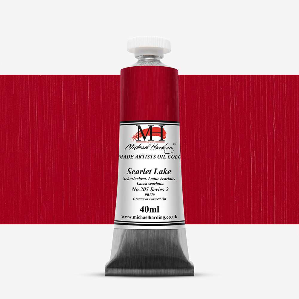 Michael Harding : Oil Paint : 40ml : Scarlet Lake
