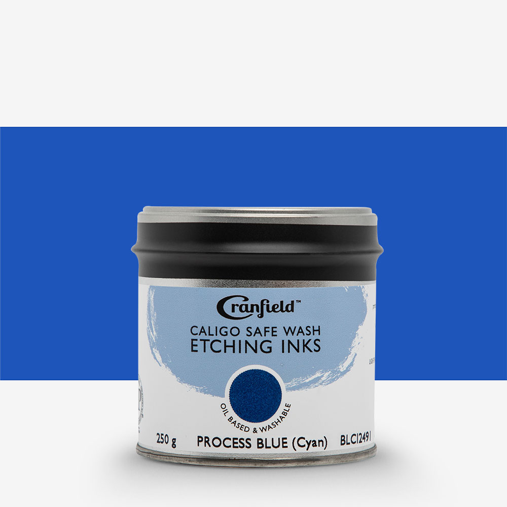 Cranfield : Caligo : Safe Wash : Etching Ink : 250g Tin : Process Blue (Cyan)