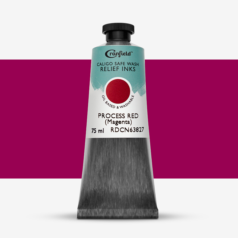 Cranfield : Caligo : Safe Wash : Relief Ink : 75ml : Process Red (Magenta)