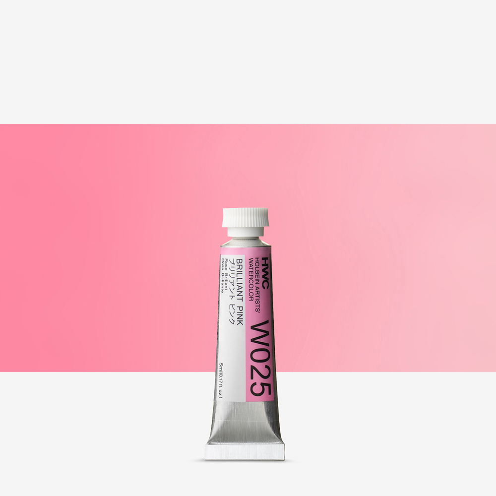 Holbein : Artists' : Watercolour Paint : 5ml : Brilliant Pink