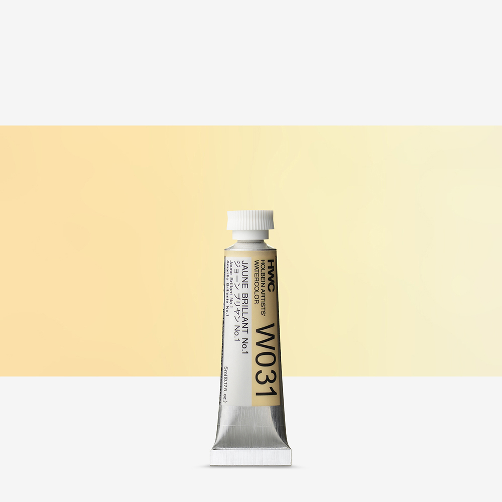 Holbein : Artists' : Watercolour Paint : 5ml : Jaune Brilliant 1