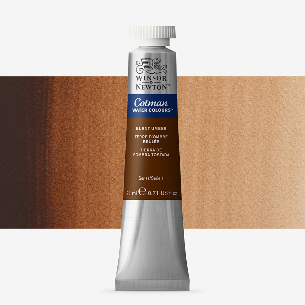 Winsor & Newton : Cotman Watercolour : 21ml : Tube Burnt Umber