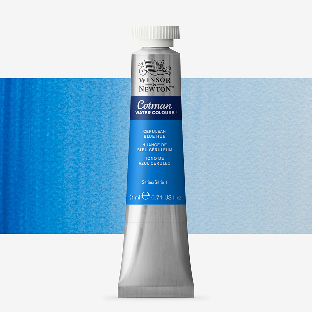 Winsor & Newton : Cotman Watercolour : 21ml : Tube Cerulean Blue