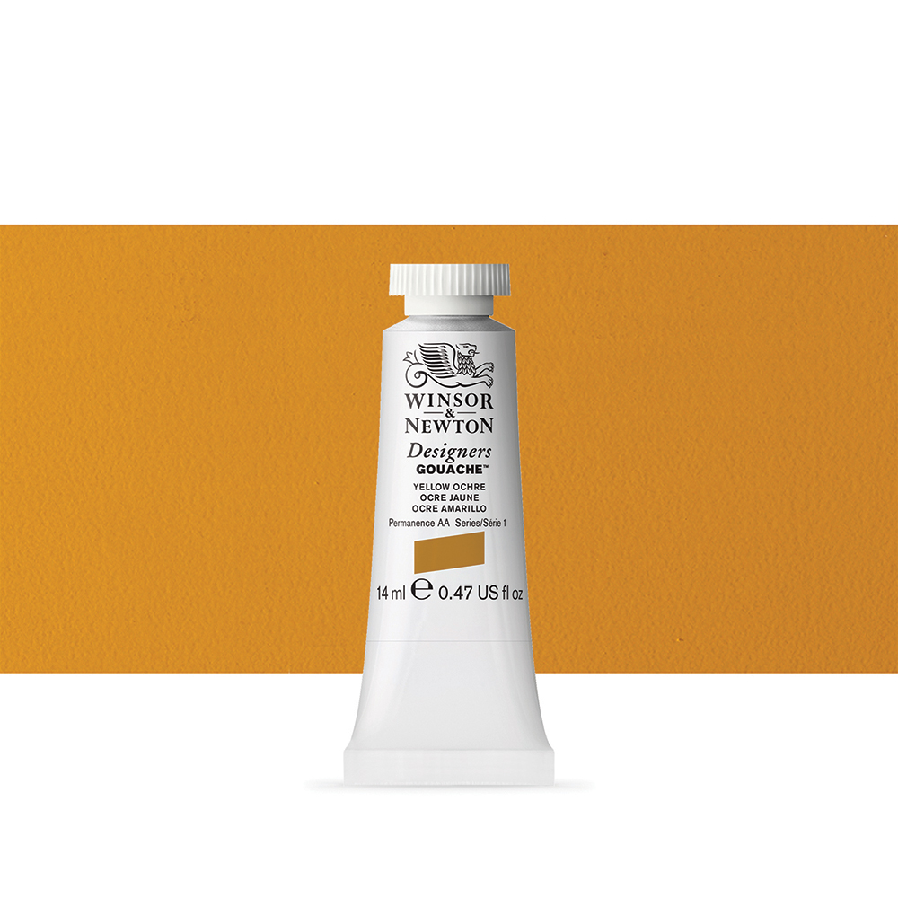 Winsor & Newton : Designer Gouache Paint : 14ml : Yellow Ochre