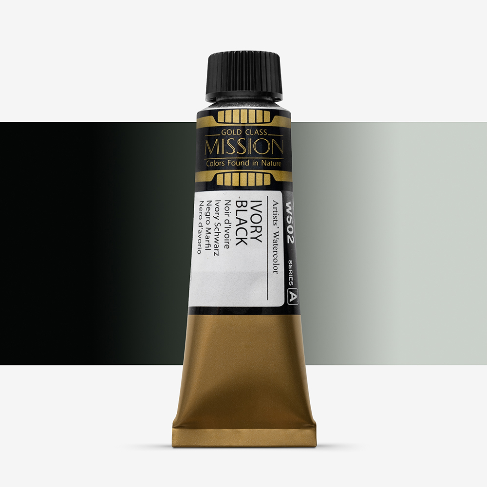 Mijello : Mission Gold : Watercolour Paint : 15ml : Ivory Black