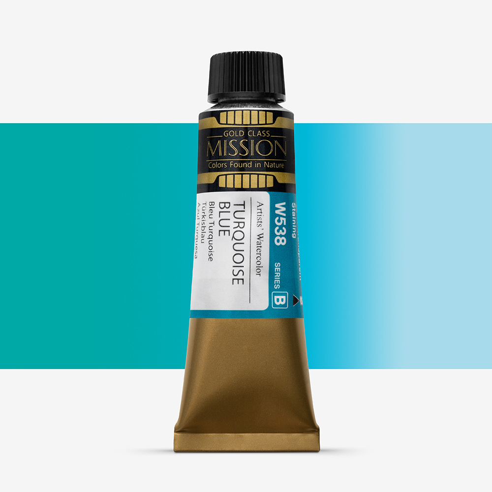 Mijello : Mission Gold : Watercolour Paint : 15ml : Turquoise Blue