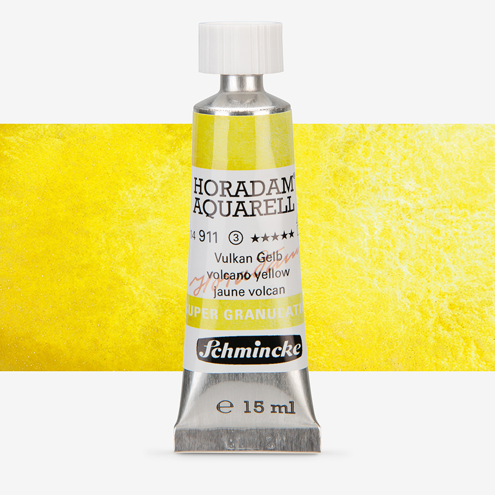 Schmincke : Horadam Watercolour Paint : Supergranulation : 15ml : Volcano Yellow