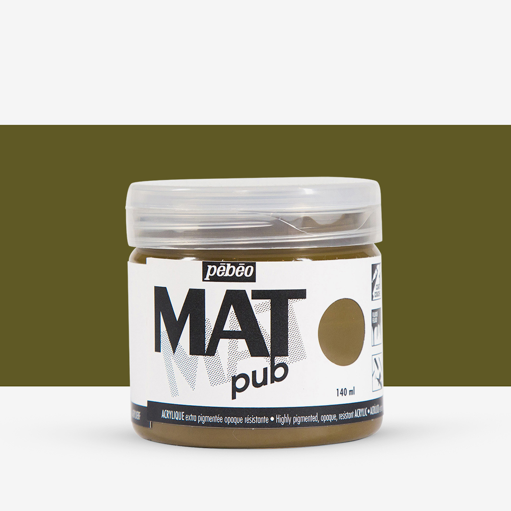Pebeo : Mat Pub : Acrylic Paint : 140ml : Natural Umber