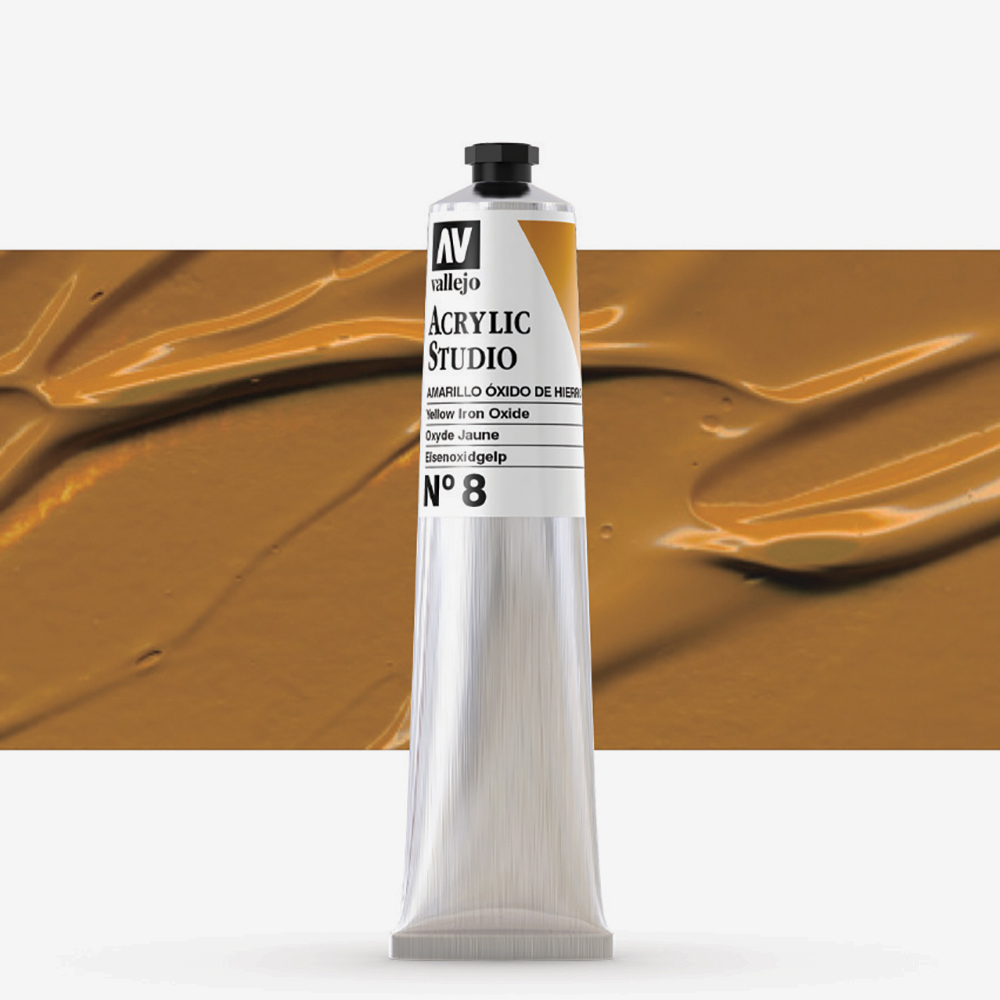 Vallejo : Studio Acrylic Paint : 58ml : Yellow Iron Oxide