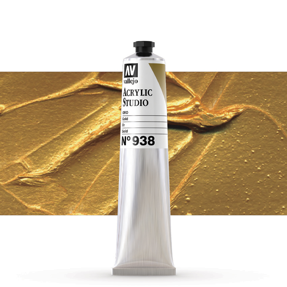 Vallejo : Studio Acrylic Paint : 58ml : Gold