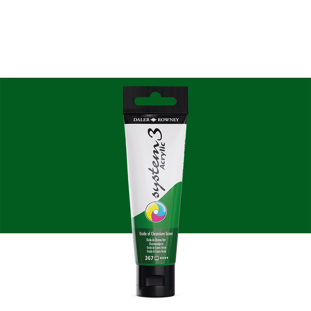 Daler Rowney : System 3 Acrylic Paint : 59ml : Oxide Of Chromium Green