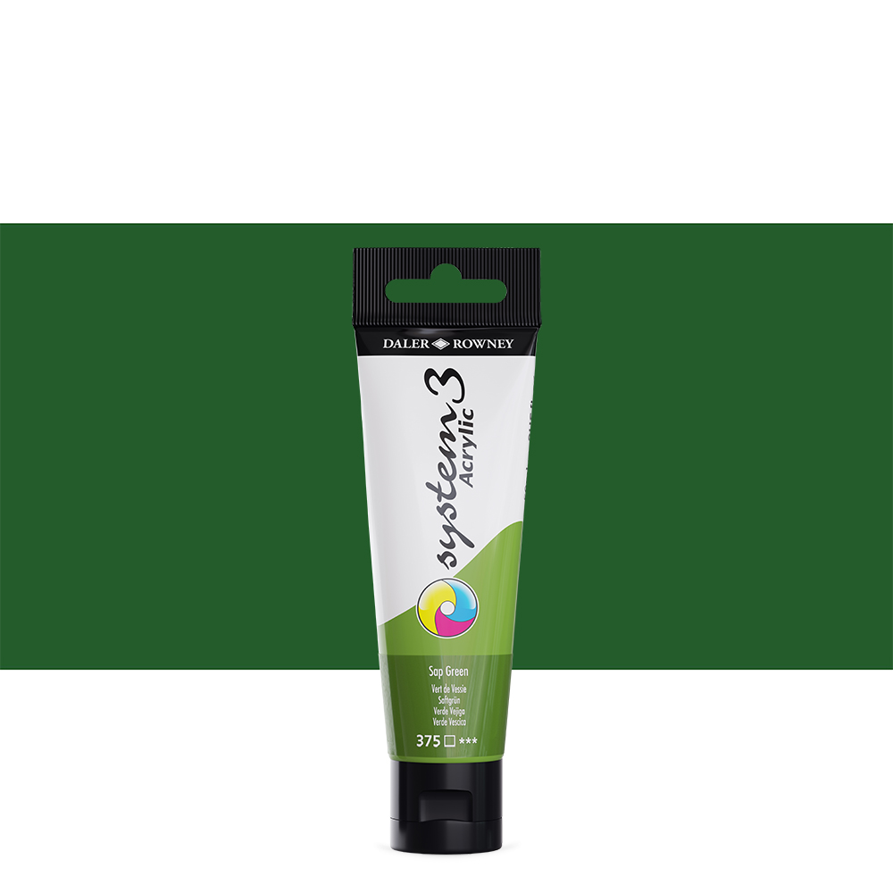 Daler Rowney : System 3 Acrylic Paint : 59ml : Sap Green