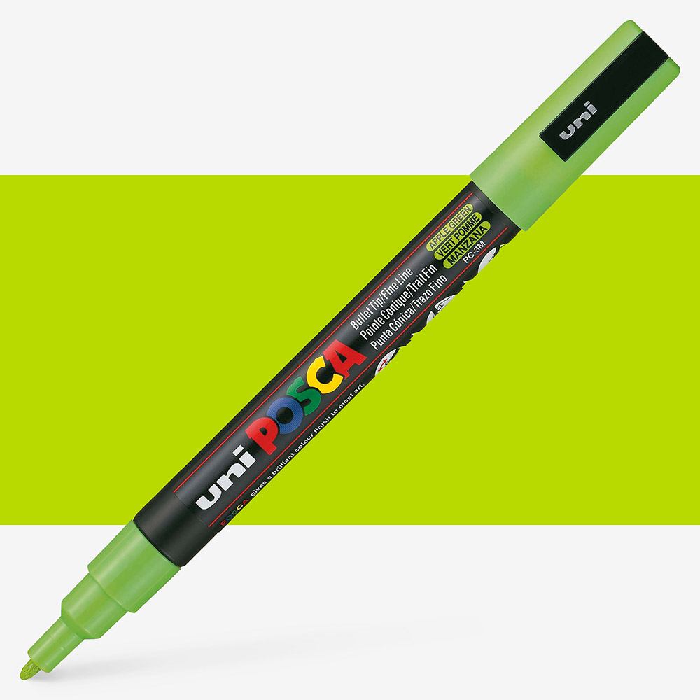 Uni : Posca Marker : PC-3M : Fine Bullet Tip : 0.9 - 1.3mm : Apple Green
