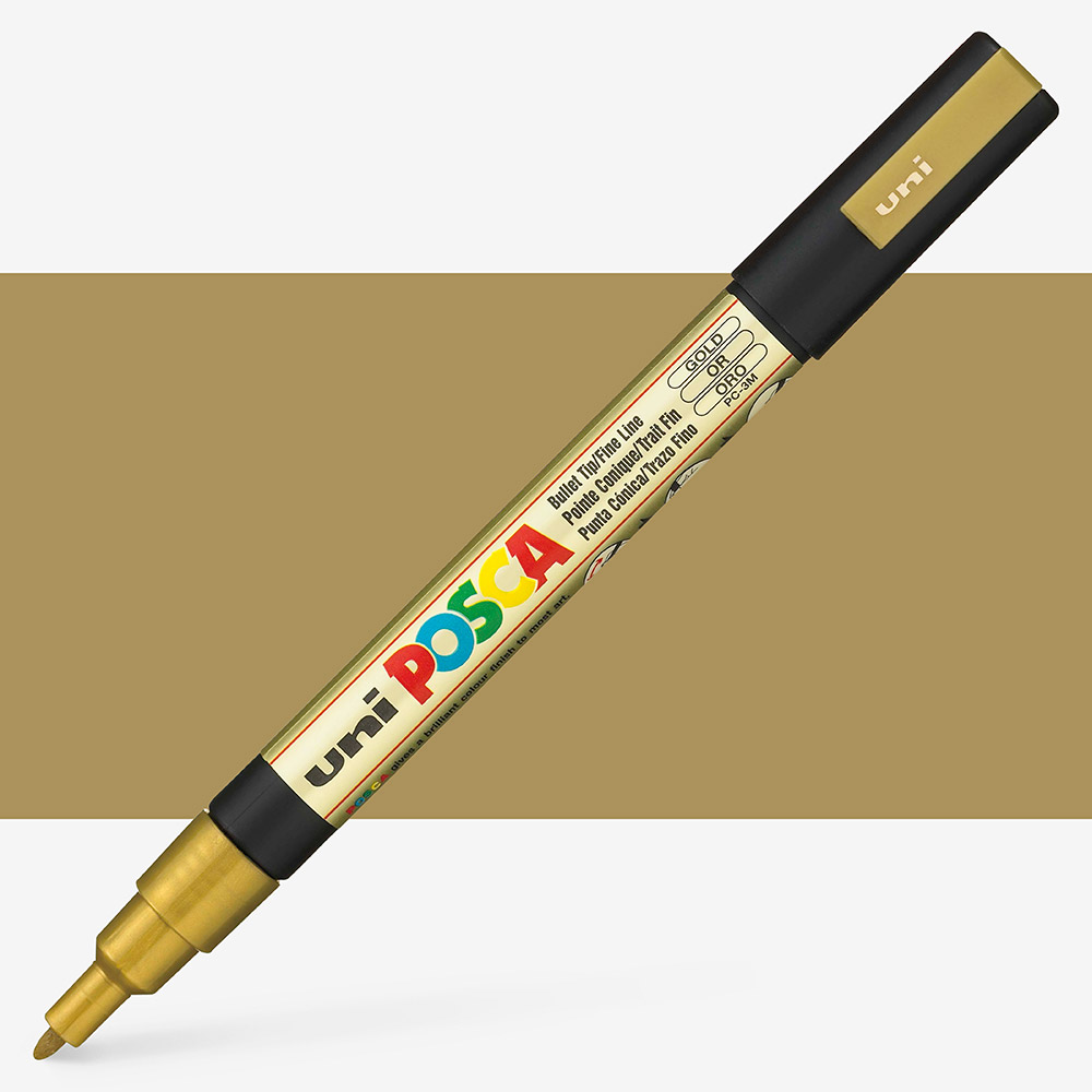 Uni Posca Marker PC-3M Fine Bullet Tip 0.9 - 1.3mm Gold