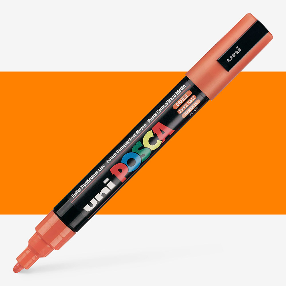 Uni : Posca Marker : PC-5M : Medium Bullet Tip : 1.8 - 2.5mm : Orange