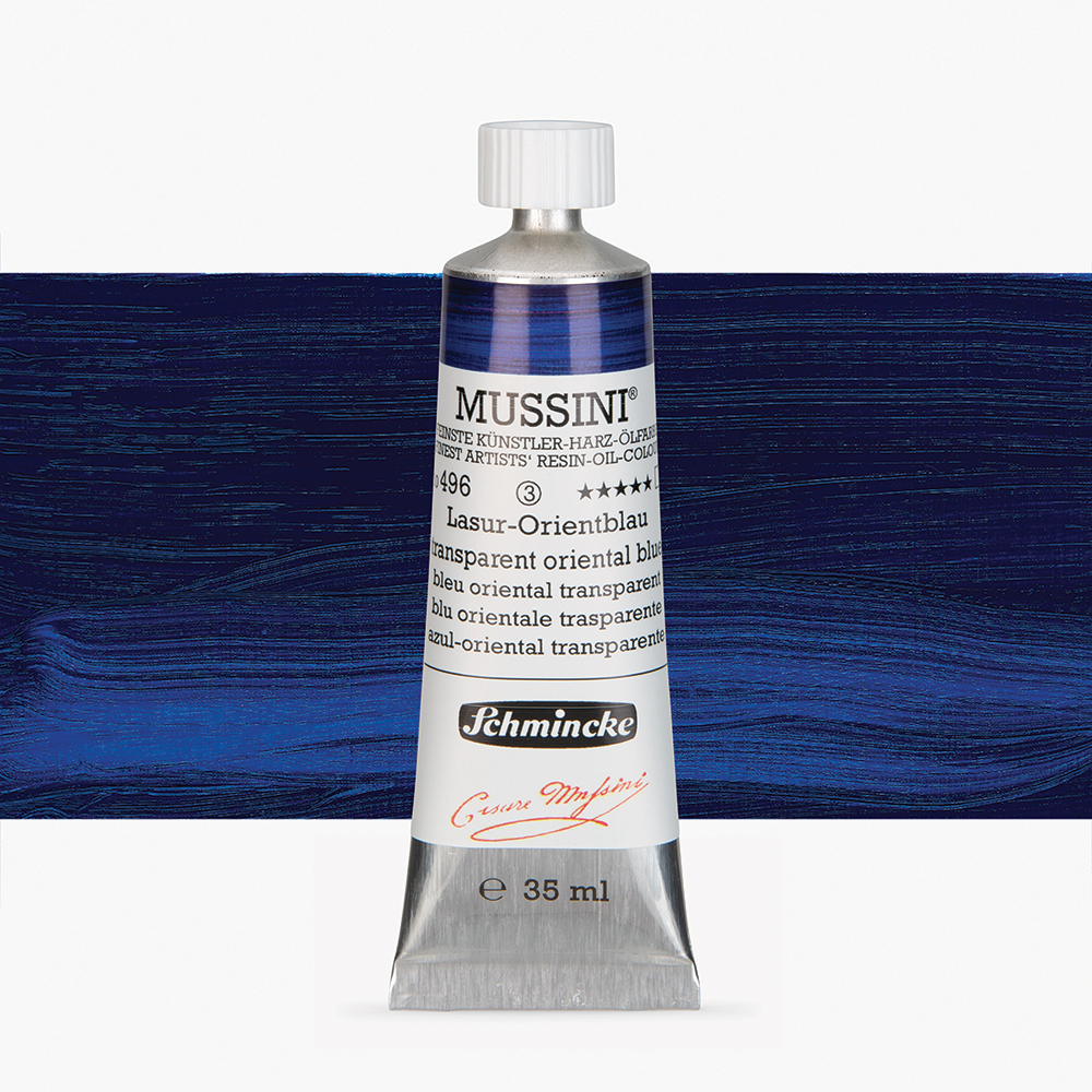 Schmincke : Mussini Oil Paint : 35ml : Transparent Oriental Blue