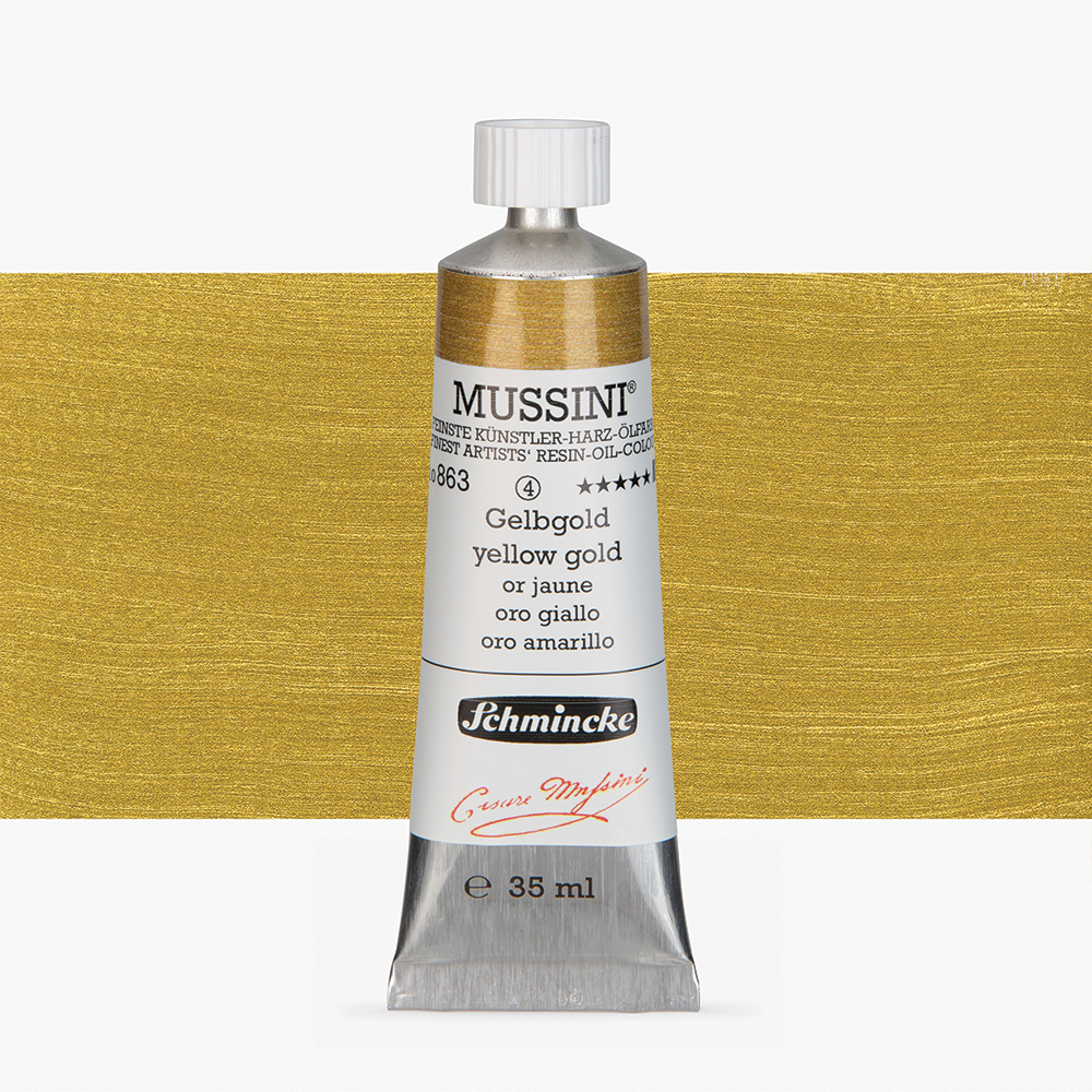 Schmincke : Mussini Oil Paint : 35ml : Yellow Gold
