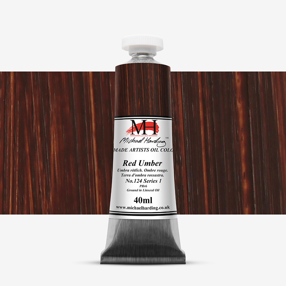 Michael Harding : Oil Paint : 40ml : Red Umber