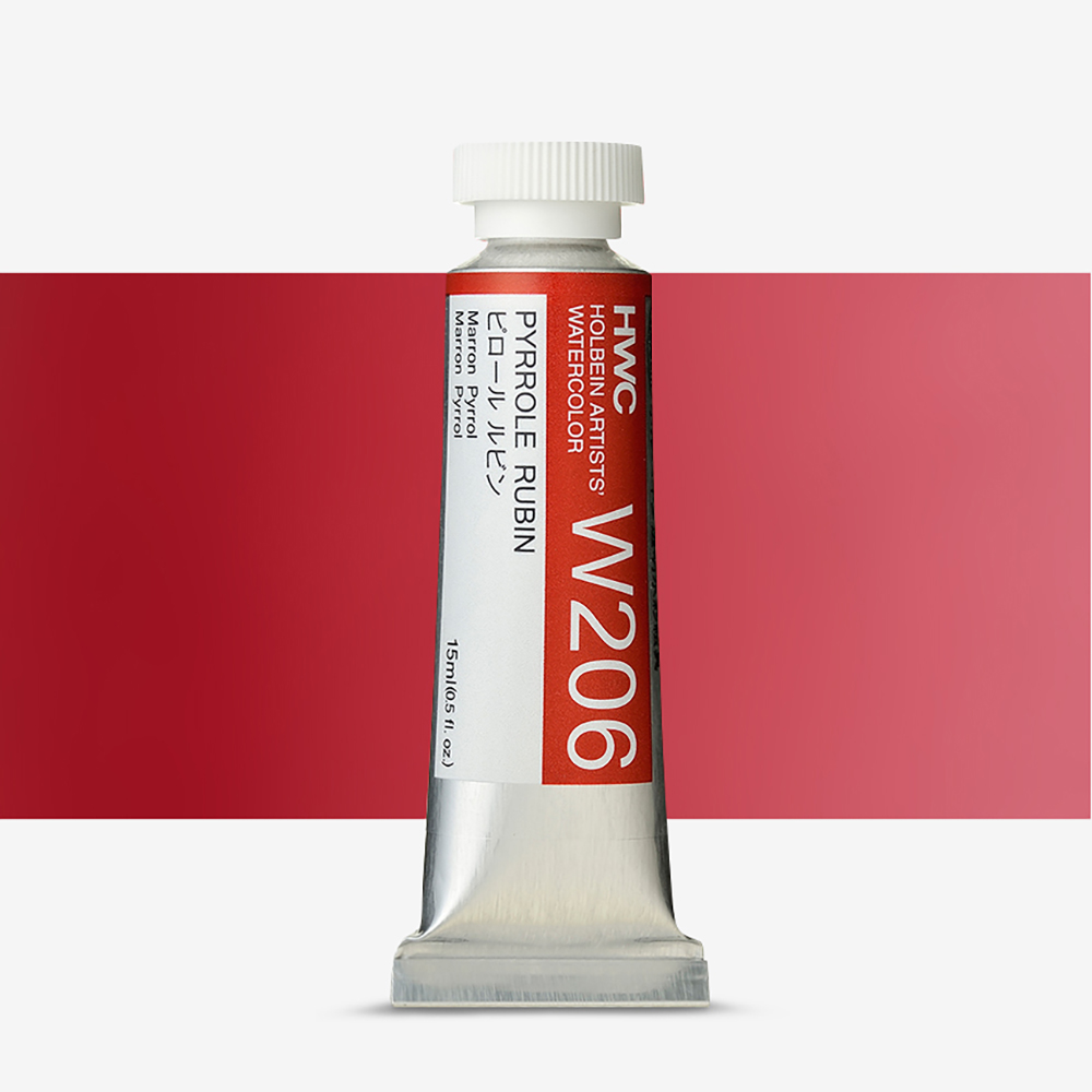 Holbein : Artists' : Watercolour Paint : 15ml : Pyrrole Rubin