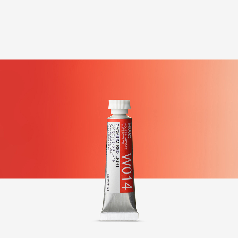 Holbein : Artists' : Watercolour Paint : 5ml : Cadmium Red Light