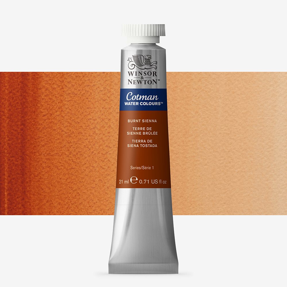 Winsor & Newton : Cotman Watercolour : 21ml : Tube Burnt Sienna