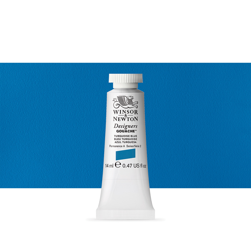 Winsor & Newton : Designer Gouache Paint : 14ml : Turquoise Blue