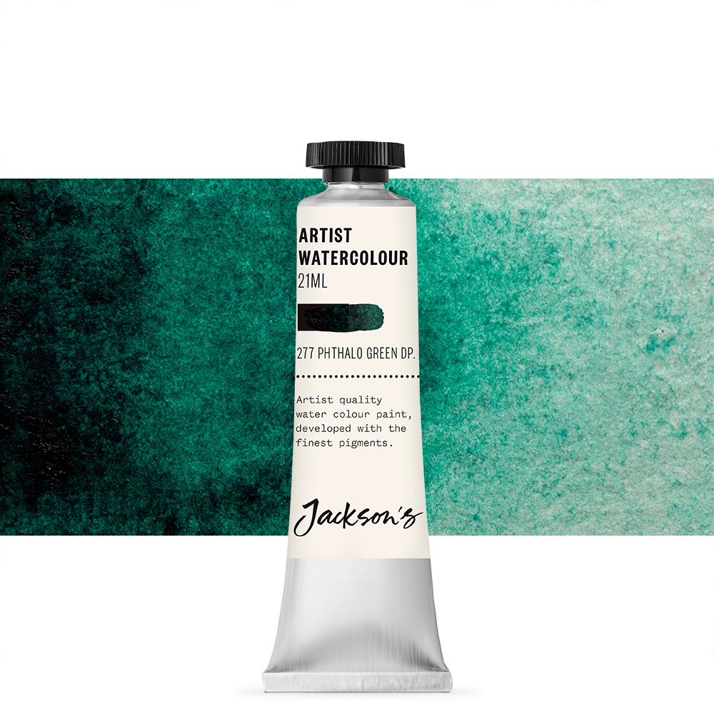 Jackson's : Artist Watercolour Paint : 21ml : Phthalocyanine Green Deep