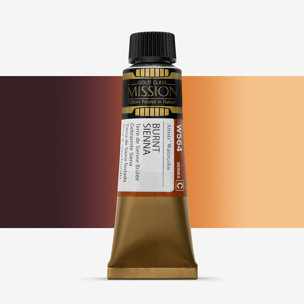 Mijello : Mission Gold : Watercolour Paint : 15ml : Burnt Sienna